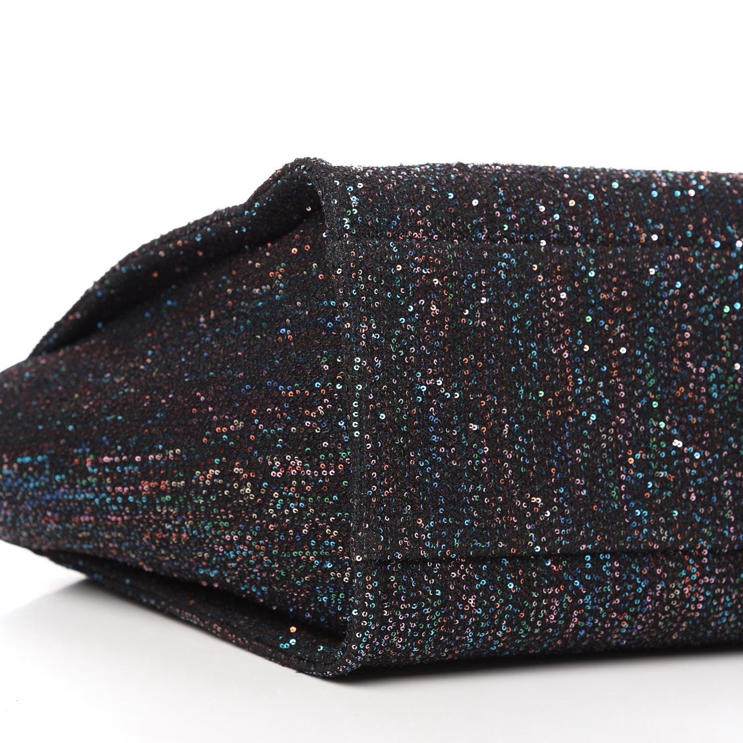 Chanel Calfskin Sequin Medium Deauville Tote Black 6 of 10