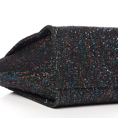 Chanel Calfskin Sequin Medium Deauville Tote Black 6 of 10