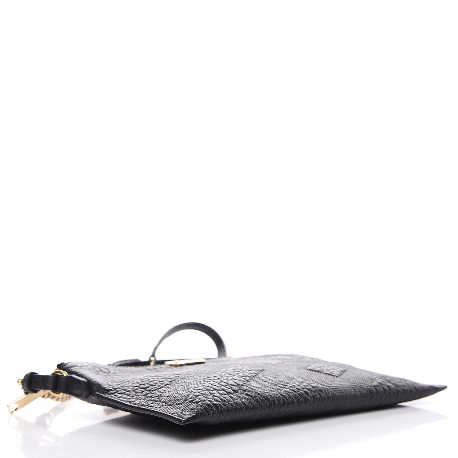 Burberry Signature Grain Calfskin Check Embossed Peyton Crossbody Clutch Bag Black 4 of 9