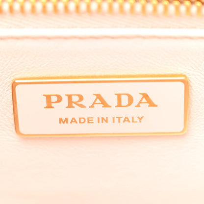 Prada Saffiano Lux Floral Print Small Galleria Double Zip Tote Periwinkle Blue 6 of 10