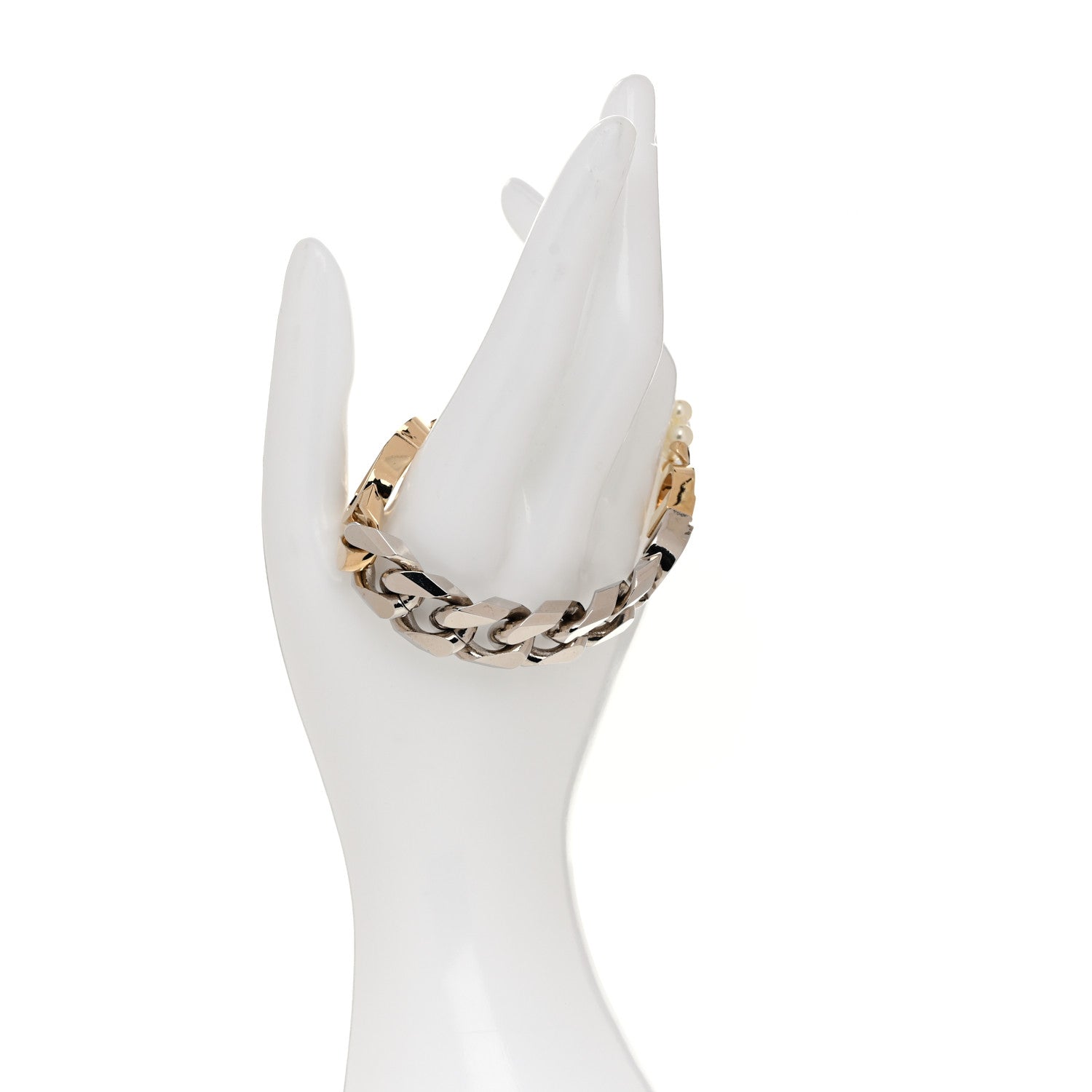 Christian Dior Metal Pearl CD Bracelet Gold Silver 2 of 6