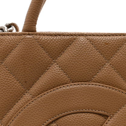 Chanel Caviar Quilted Medallion Tote Beige 13 of 15