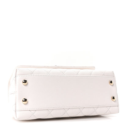 Chanel Caviar Quilted Mini Coco Handle Flap White 4 of 10