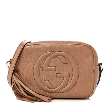 Gucci Pebbled Calfskin Small Soho Disco Bag Camelia 1 of 13