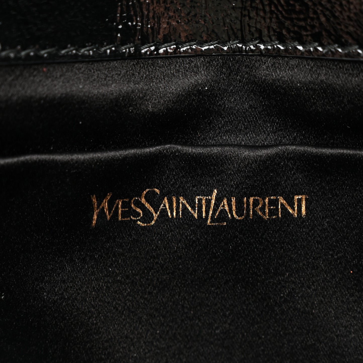 Textured Patent Monogram Large Belle De Jour Clutch Black