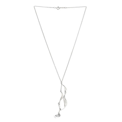 Tiffany Sterling Silver Frank Gehry Double Orchid Pendant Necklace 3 of 7