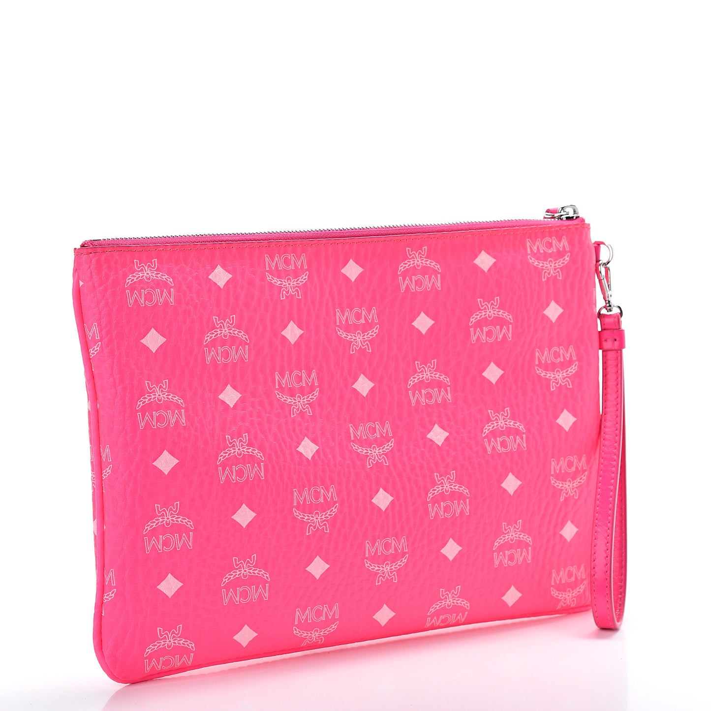 Visetos Wristlet Zip Pouch Neon Pink