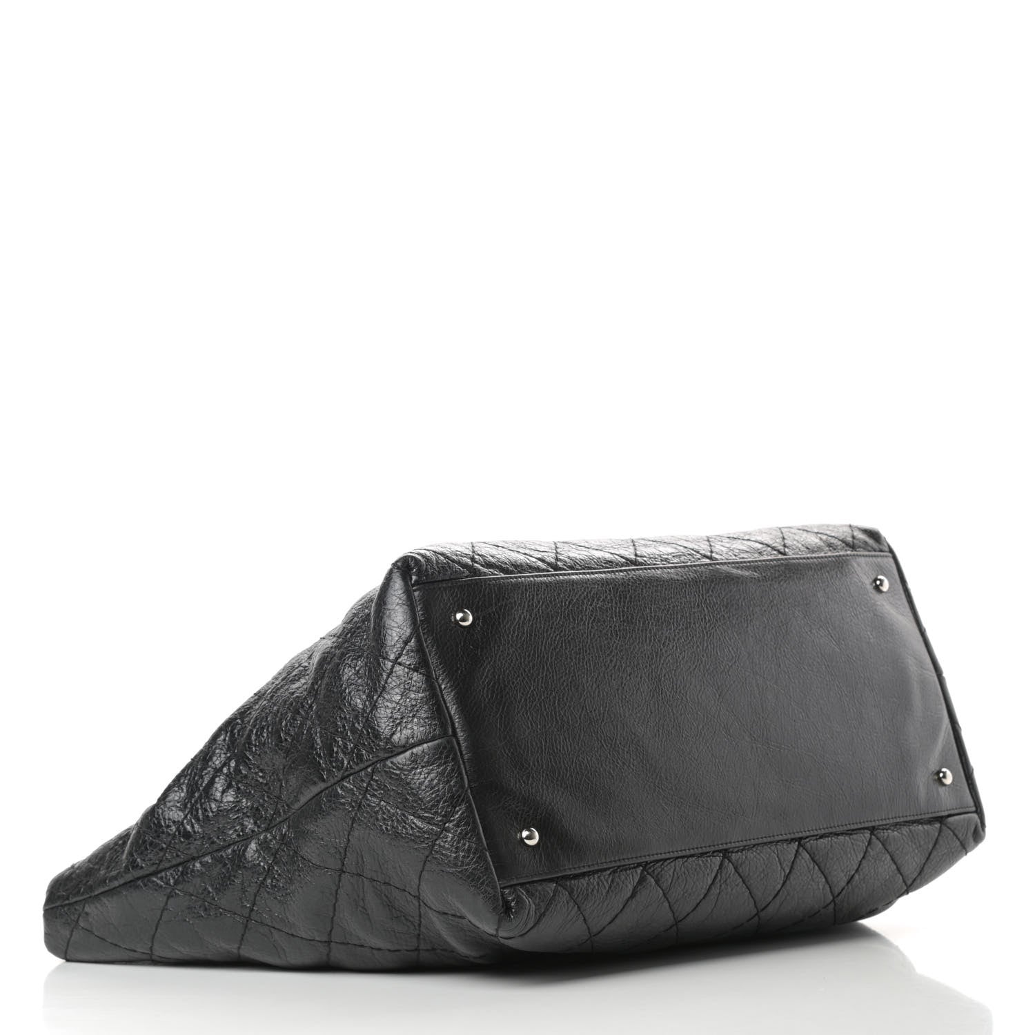 Chanel Glazed Calfskin Large On The Road Tote Black 4 of 12