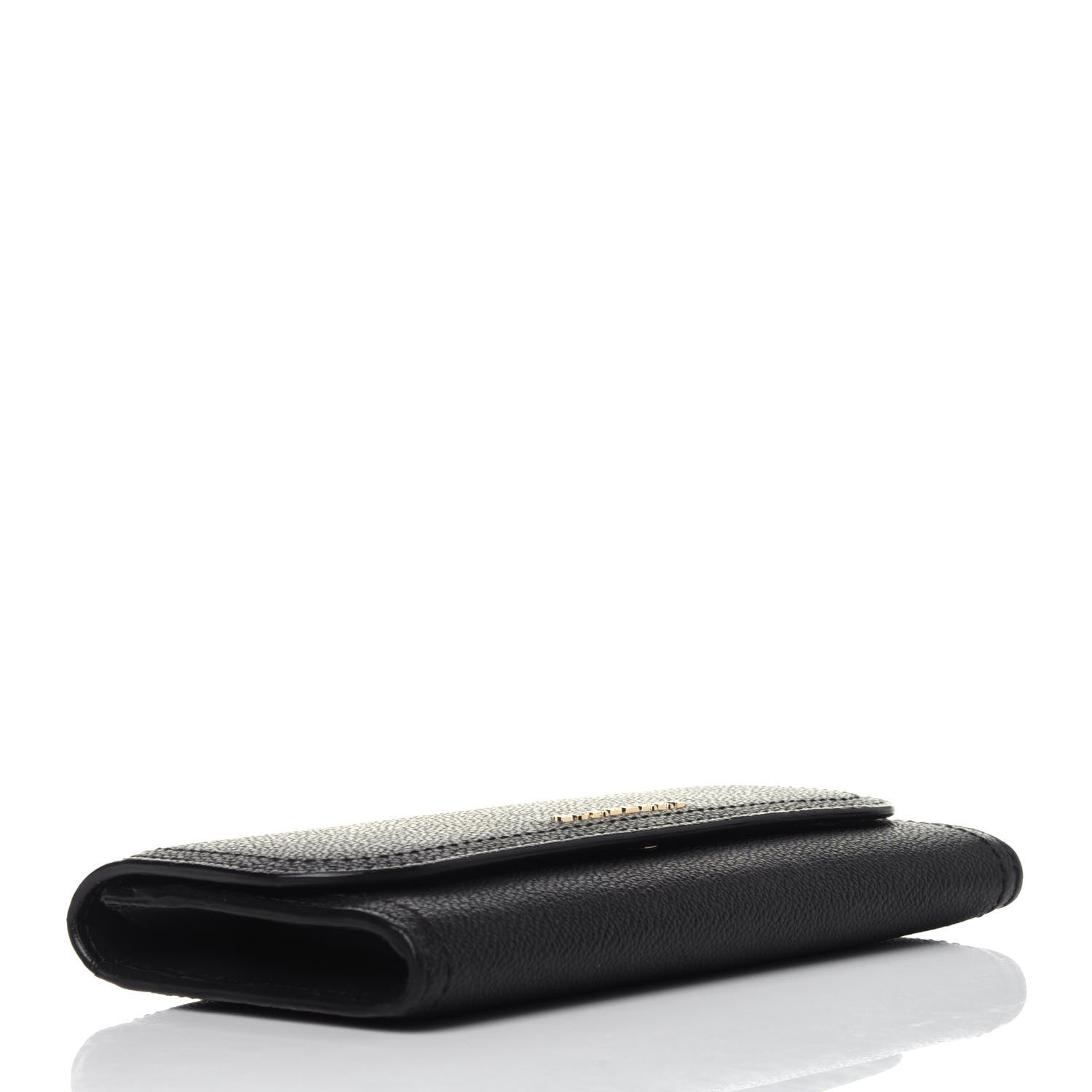 Burberry Grain Calfskin Continental Flap Wallet Black 4 of 11