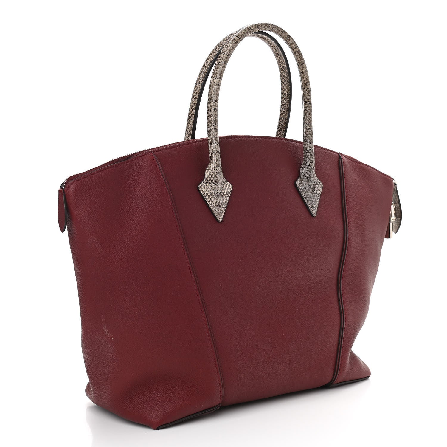 Louis Vuitton Veau Cachemire Ayers Soft Lockit MM Grenat 3 of 11