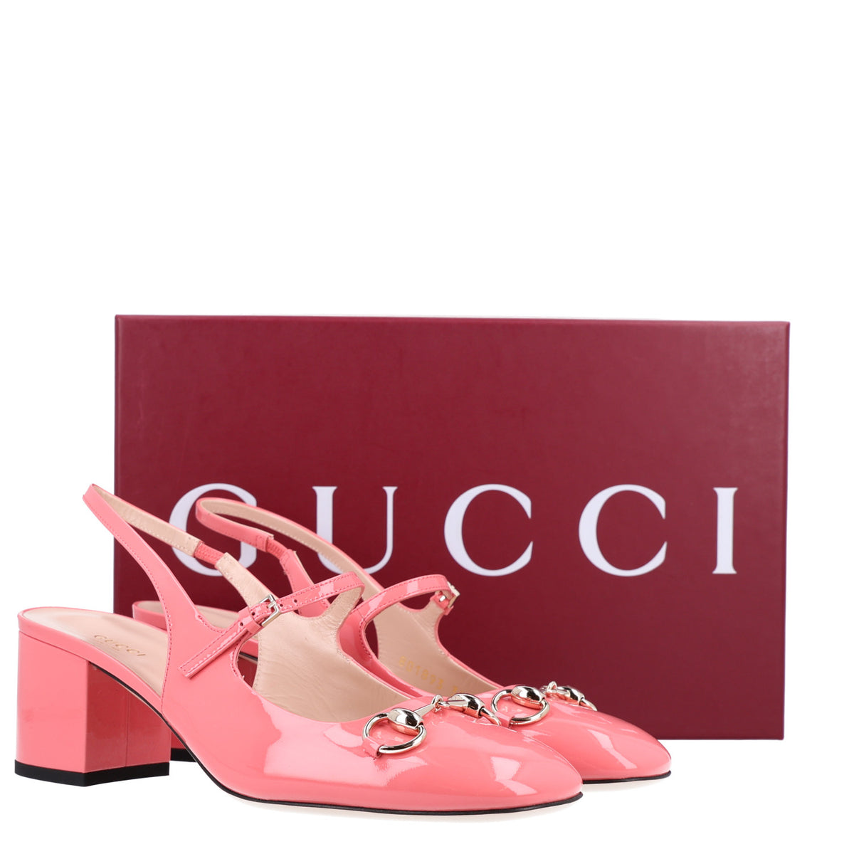 Vernice Crystal Horsebit Charlotte 42mm Slingback Pumps 39 Bubble Gum