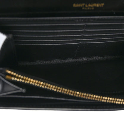 Saint Laurent Glossy Calfskin Monogram Chain Wallet Black 5 of 9