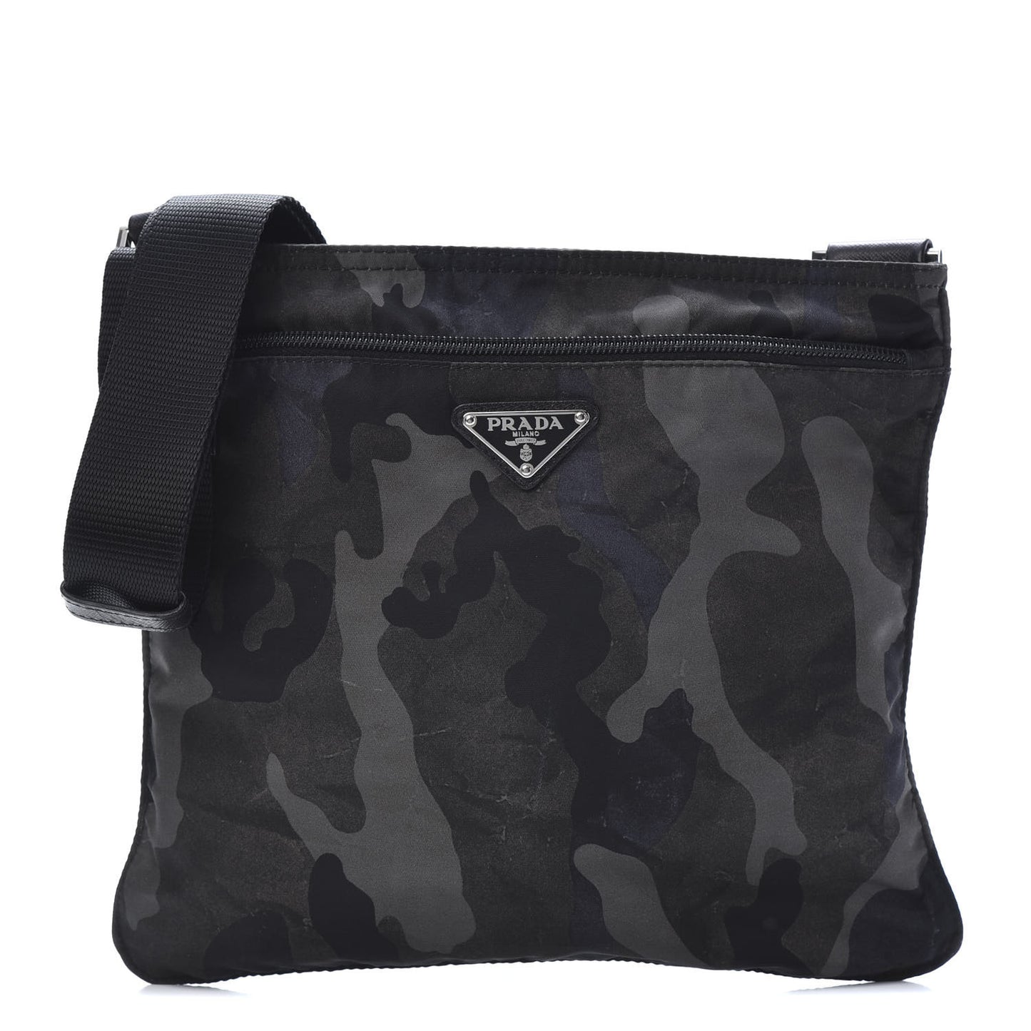 Tessuto Nylon Camouflage Flat Messenger Fumo