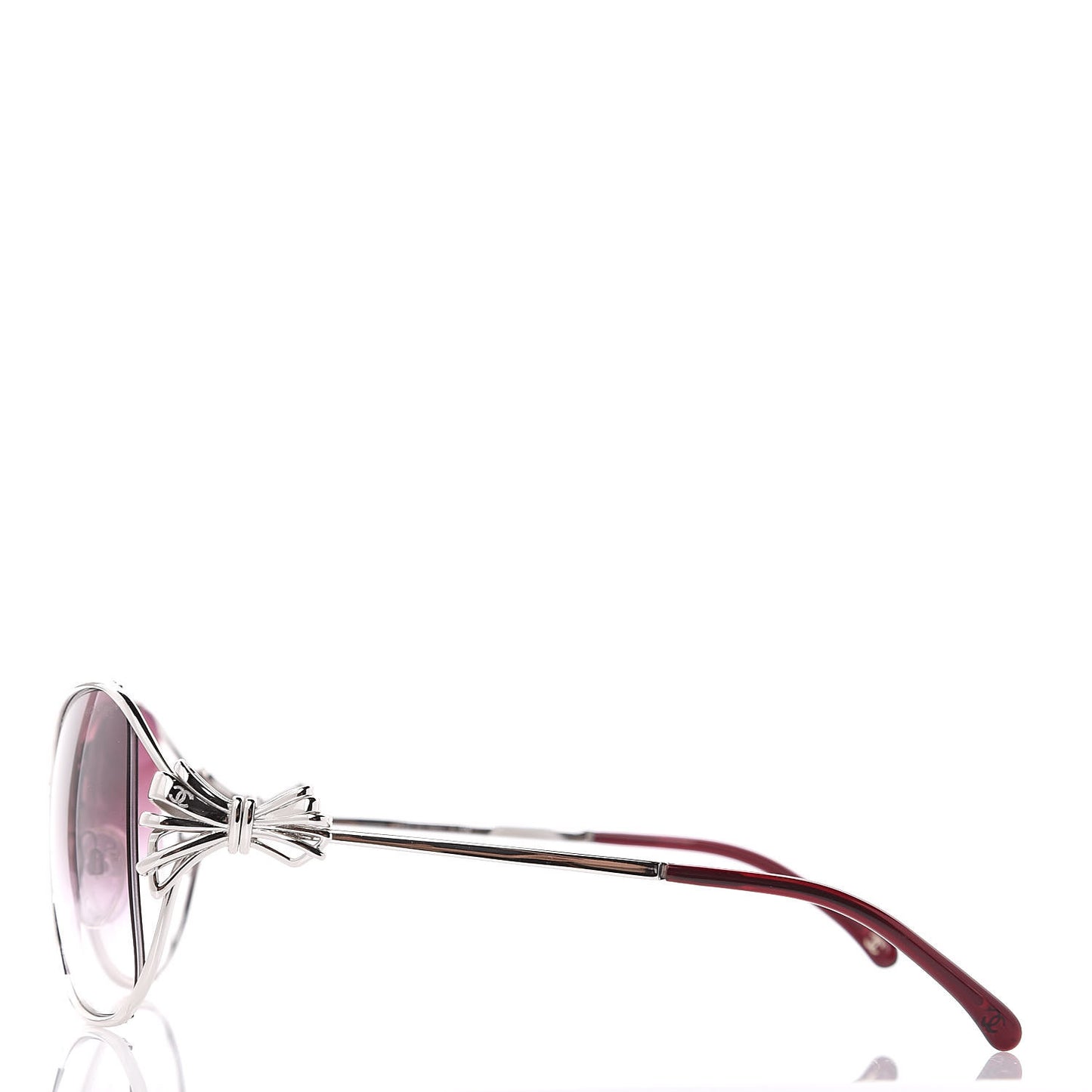 Butterfly Bow Sunglasses 4180 Silver Burgundy