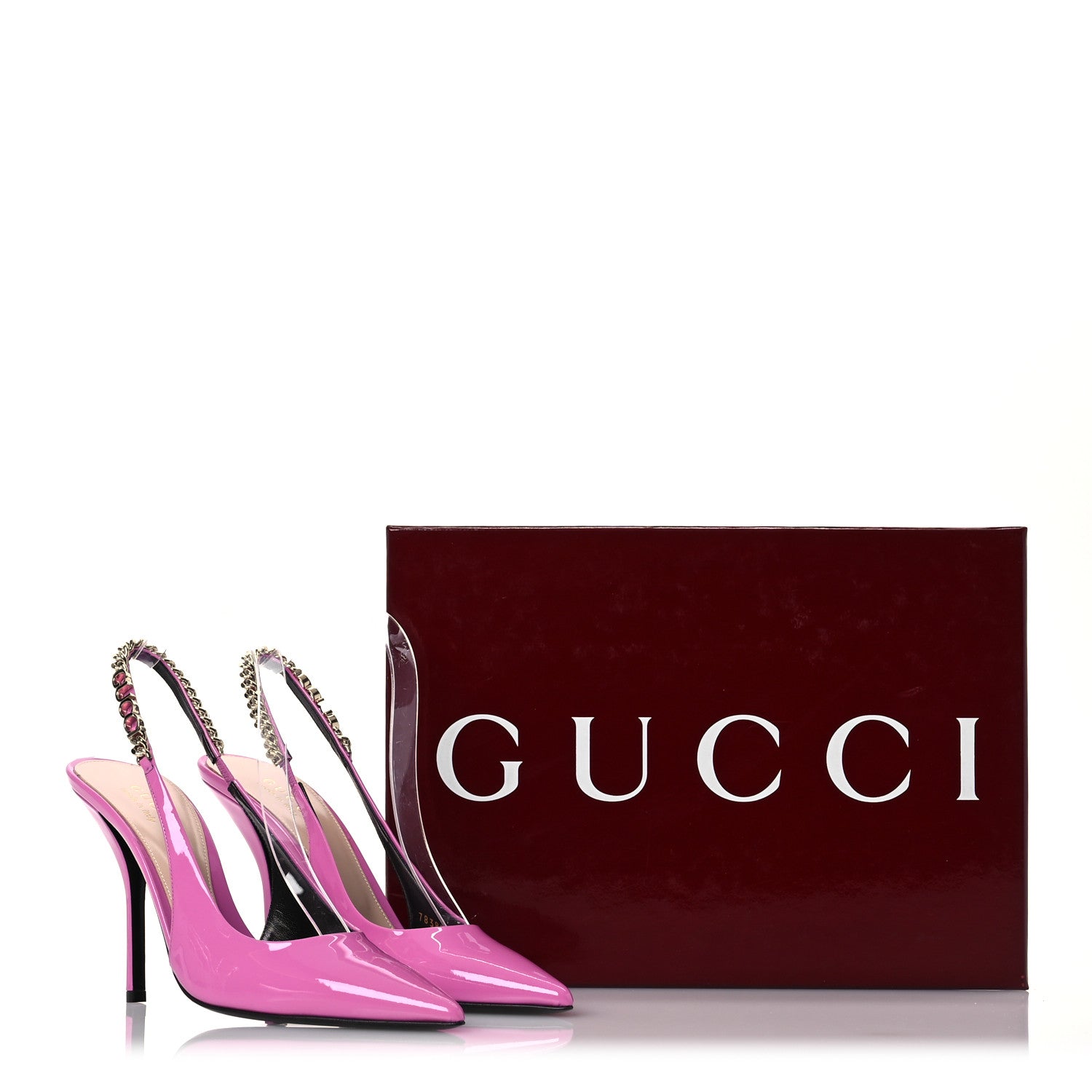 Gucci Patent Signoria Slingback Pumps 38.5 38.5 Pink 13 of 13