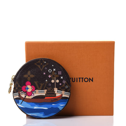 Louis Vuitton Monogram 2019 Christmas Animation Round Coin Purse Blue 9 of 9