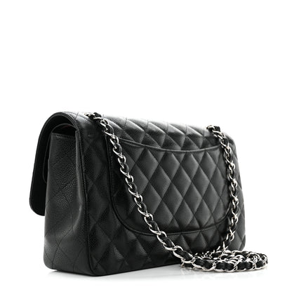 Chanel Caviar Quilted Jumbo Double Flap Black 3 of 11