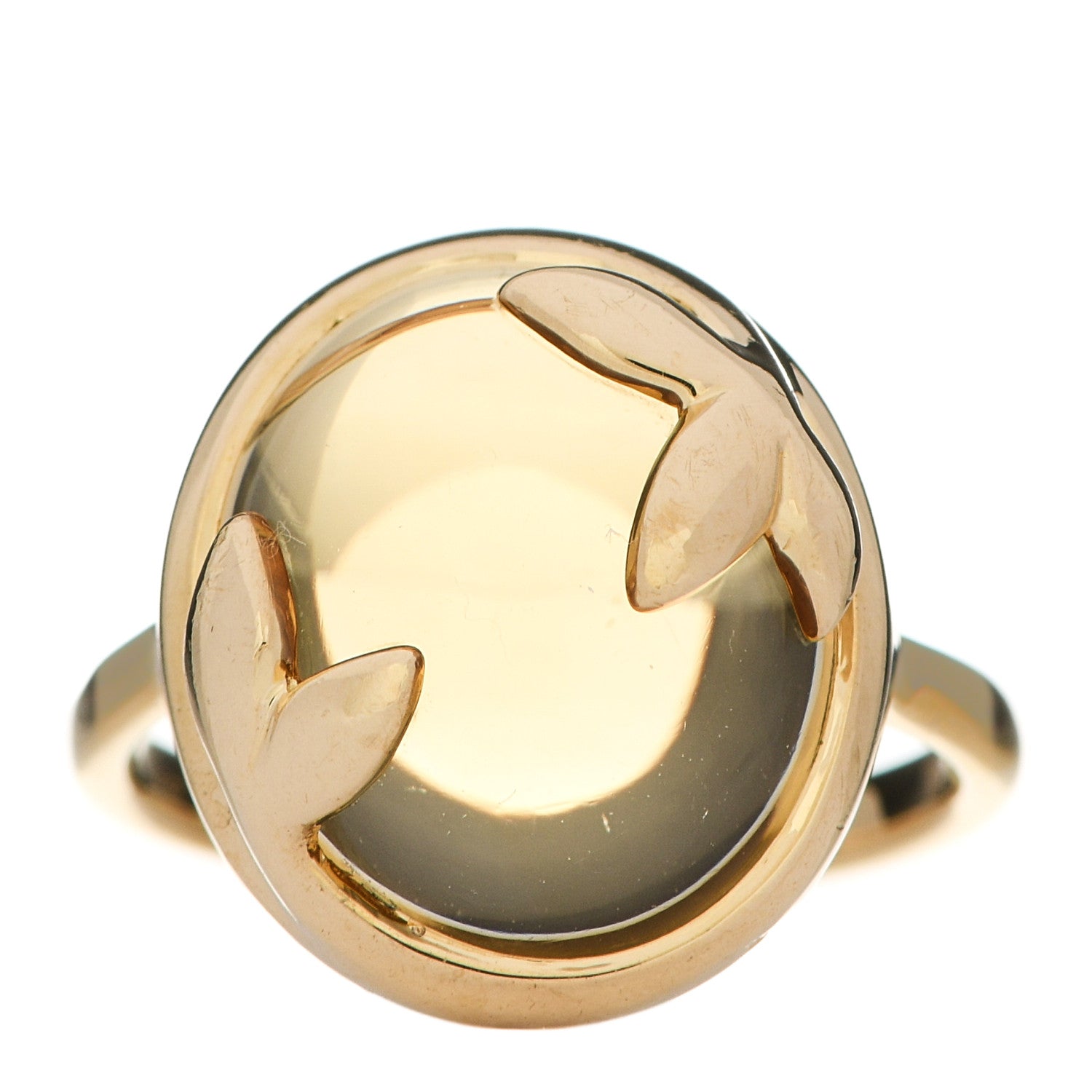 Tiffany 18K Yellow Gold Citrine Paloma Picasso Olive Leaf Ring 49 5 1 of 8