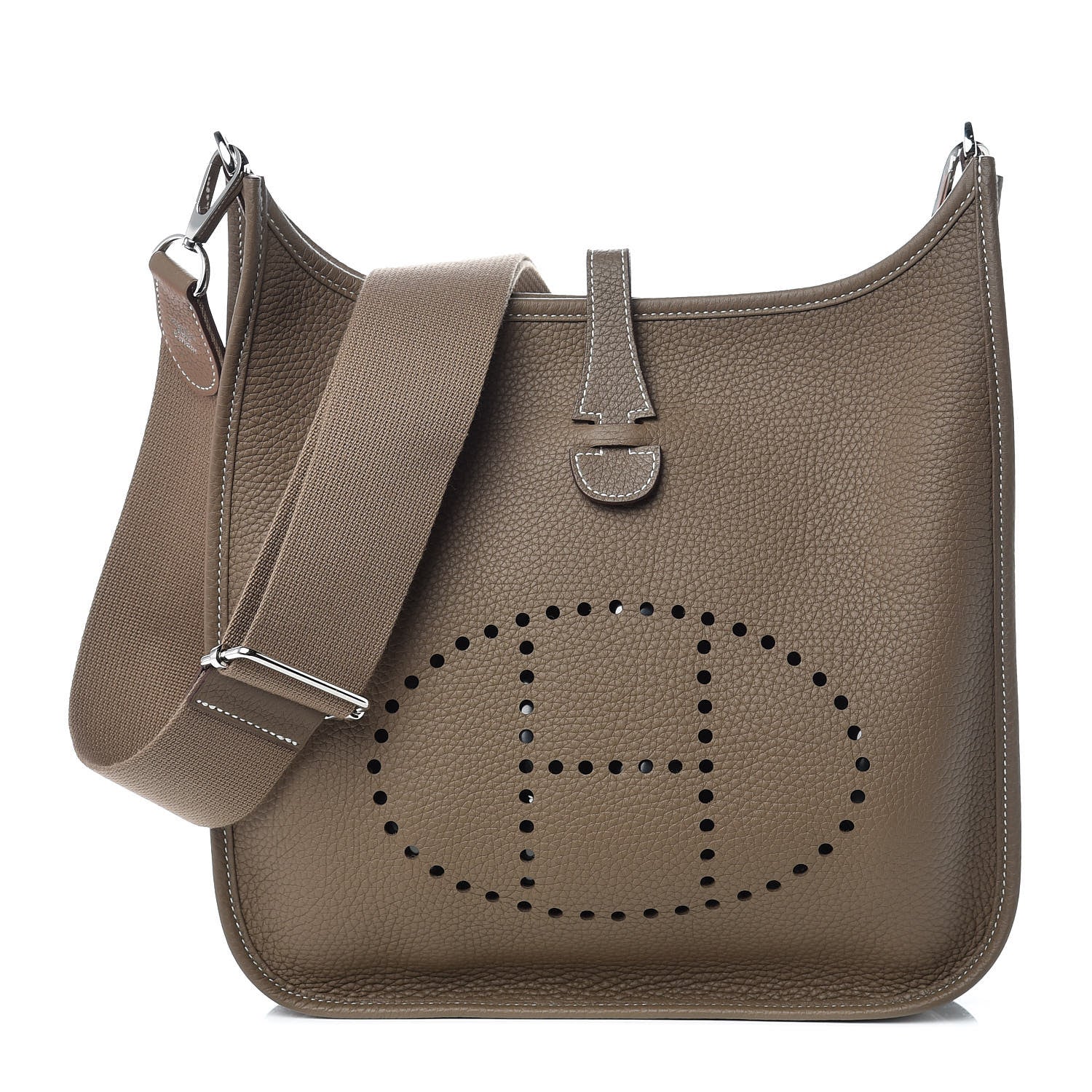 Hermes Taurillon Clemence Evelyne III PM Etoupe 1 of 10