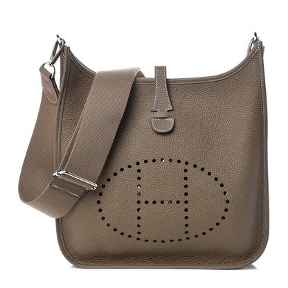 Hermes Taurillon Clemence Evelyne III PM Etoupe 1 of 10