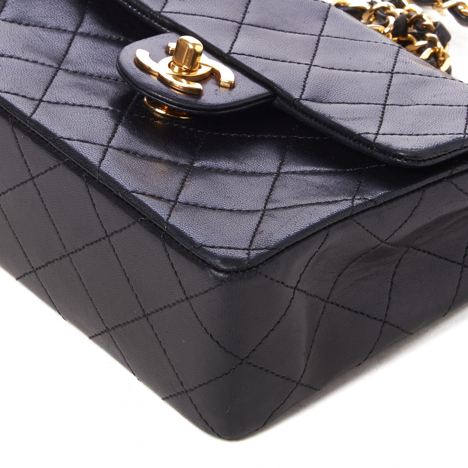 Chanel Lambskin Quilted Mini Square Flap Black 5 of 10