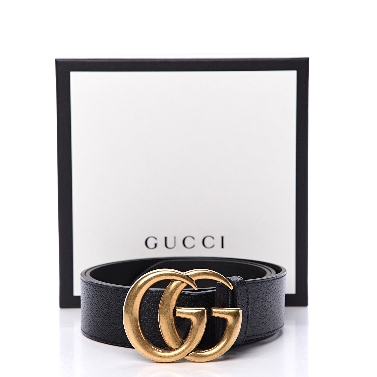 Gucci Textured Calfskin Double G 40mm Belt 95 38 Black 7 of 7