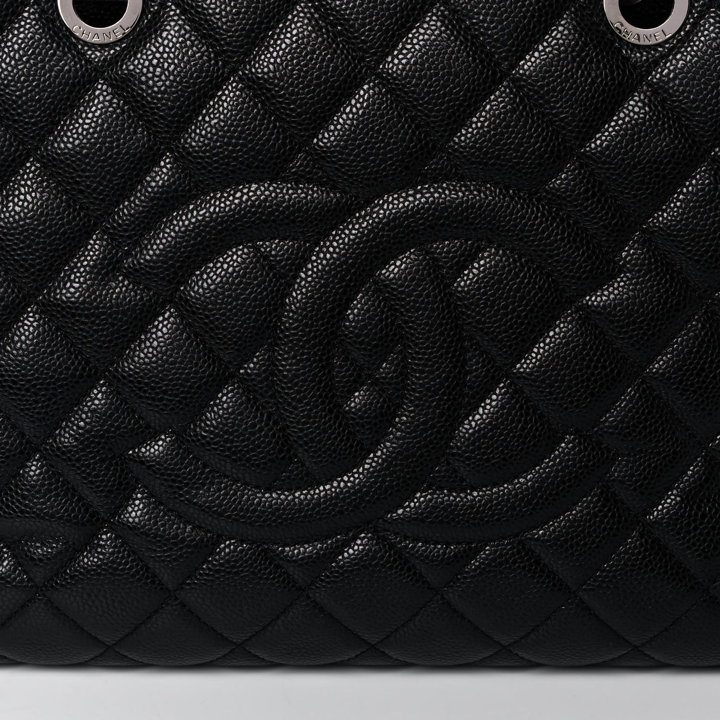 Caviar Quilted Grand Shopping Tote GST Black