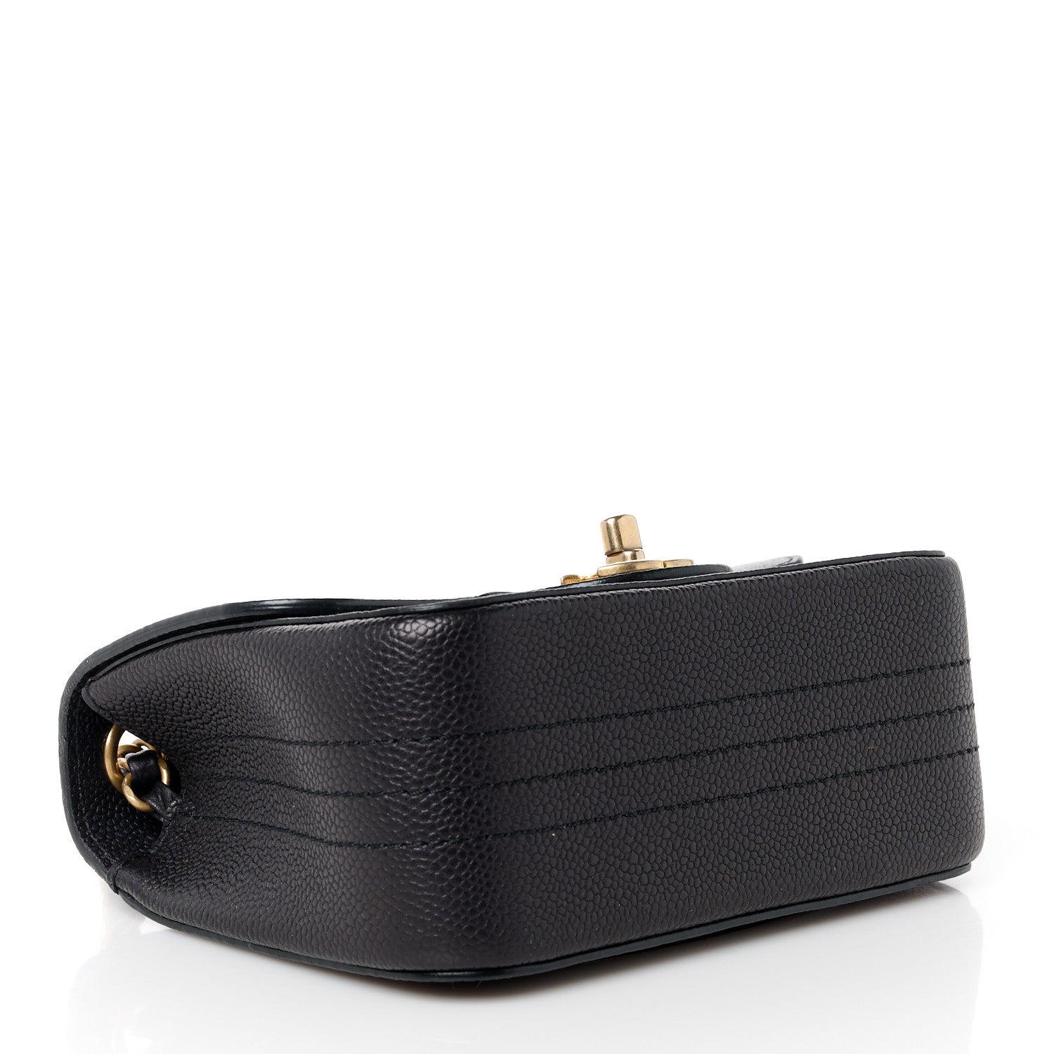Chanel Grained Calfskin Mini Square Classic Pure Flap Black 4 of 11