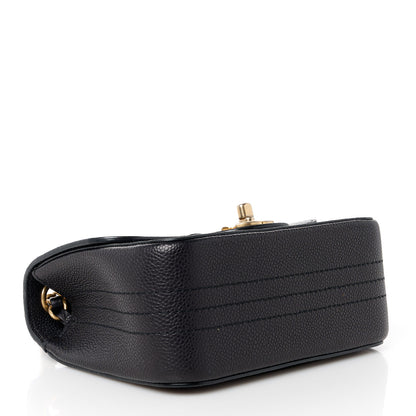 Chanel Grained Calfskin Mini Square Classic Pure Flap Black 4 of 11
