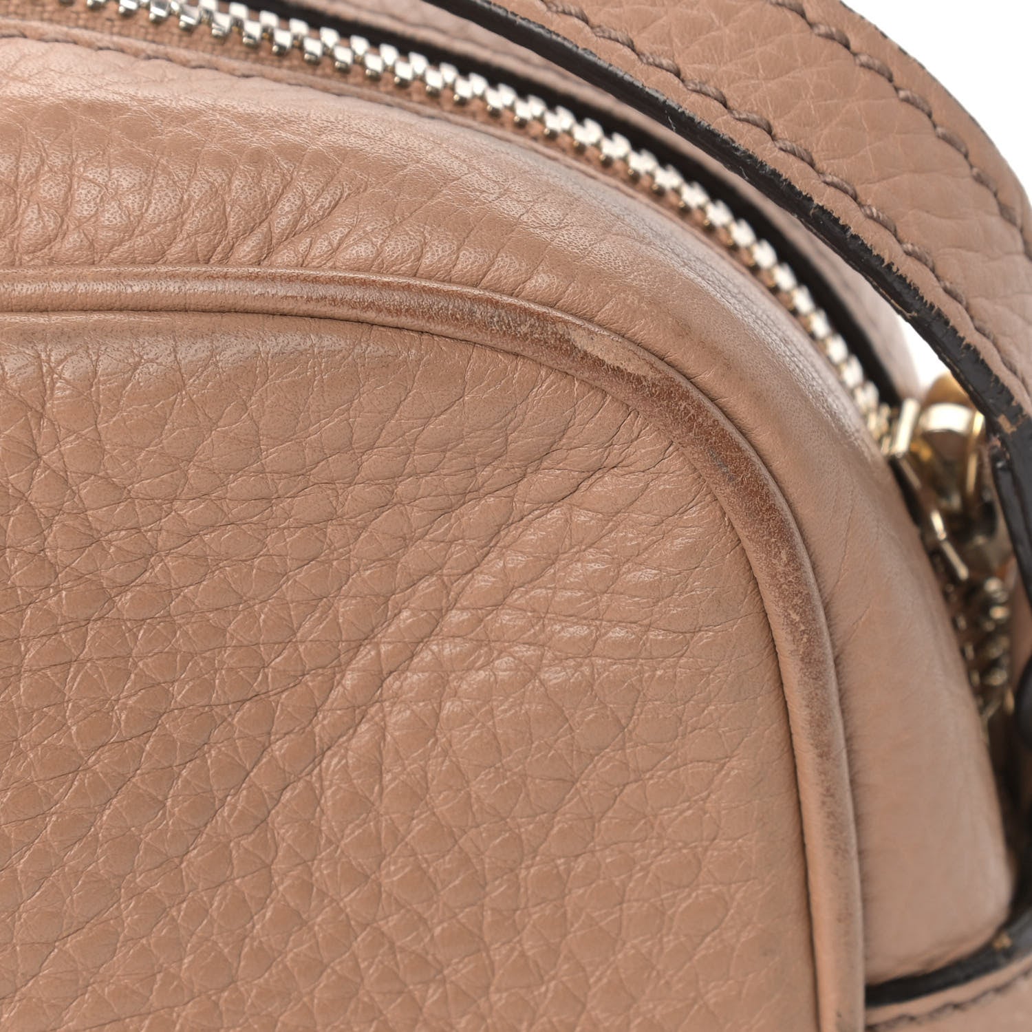 Gucci Pebbled Calfskin Small Soho Disco Bag Camelia 12 of 19