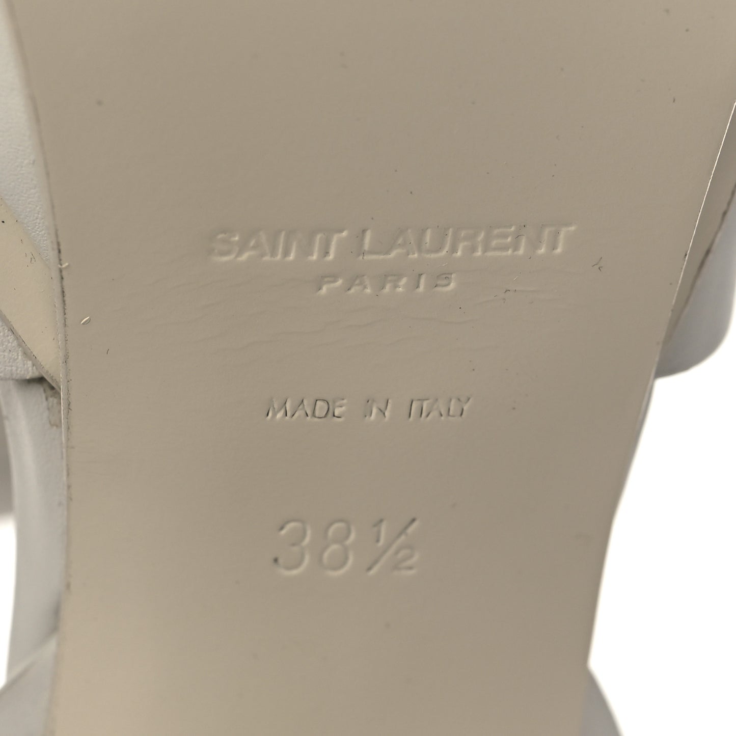 Calfskin Tribute 105 Platform Sandals 38.5 Porcellana