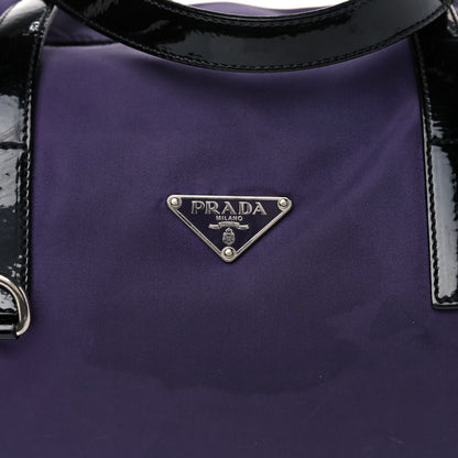 Prada Tessuto Nylon Vernice Bauletto Ciclamino Black 8 of 18