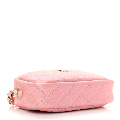 Chanel Iridescent Caviar Quilted Small Timeless Camera Case Pink 4 of 10