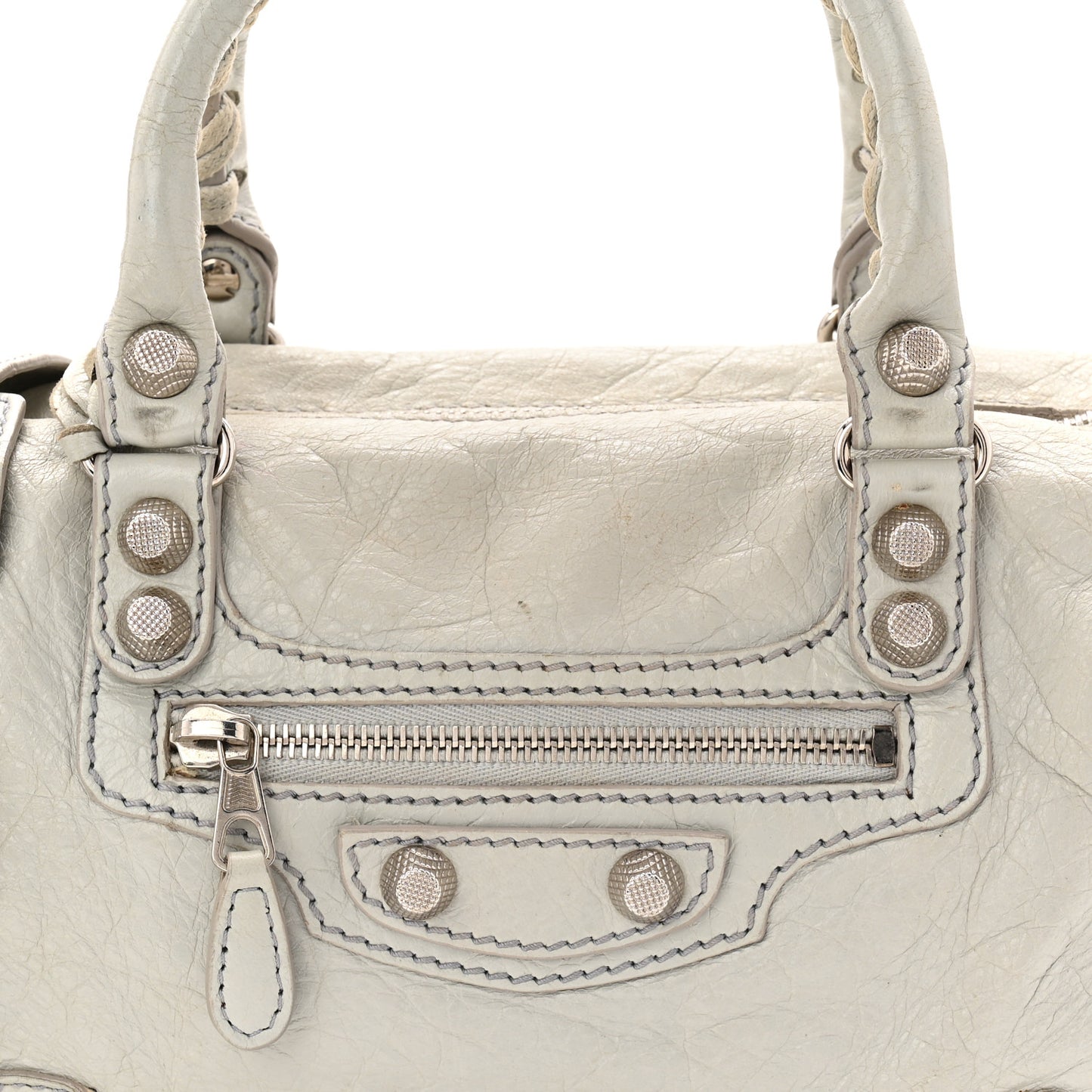 Agneau Giant 12 Silver Hardware Mini Twiggy Gris Glace