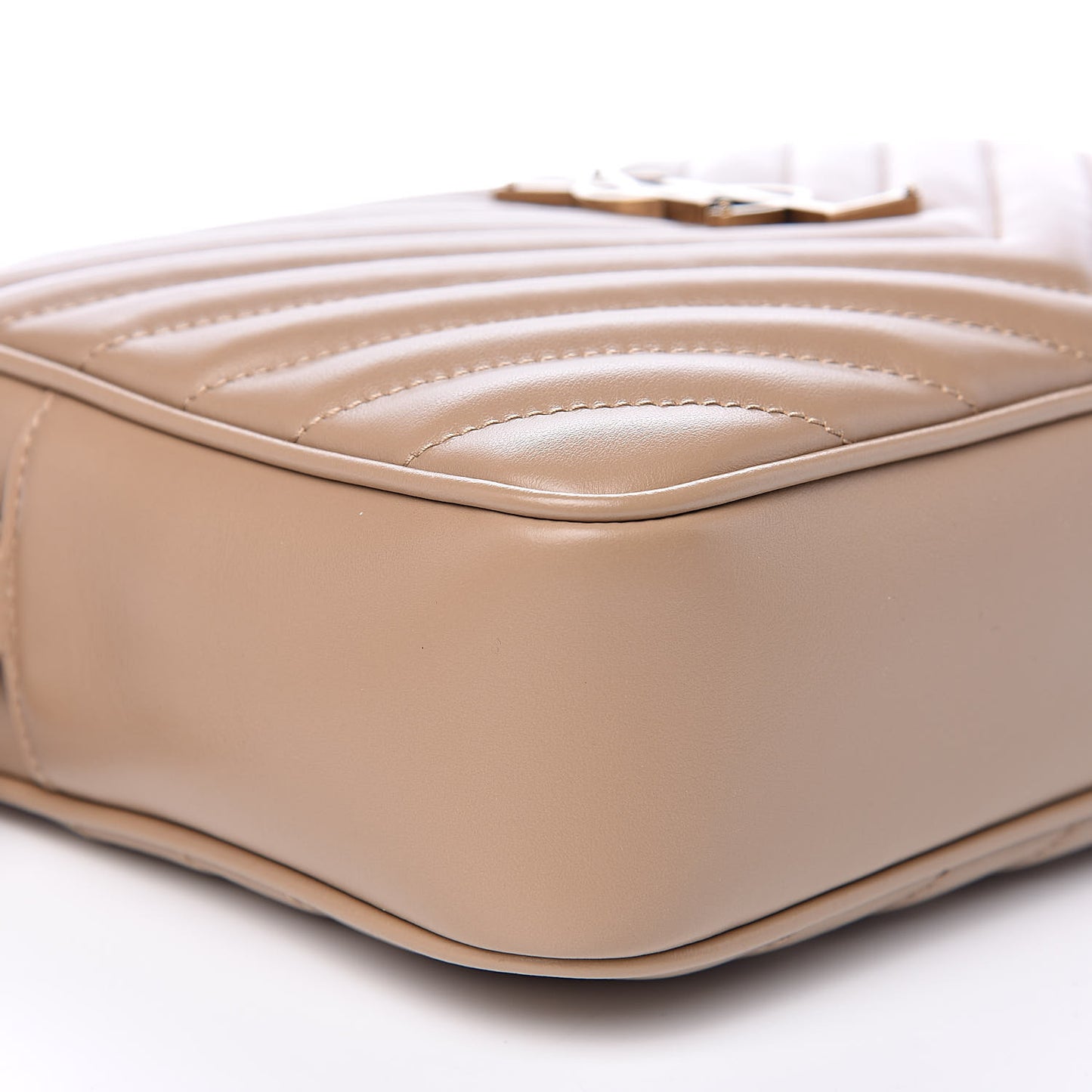 Calfskin Matelasse Monogram Lou Camera Bag Dusty Grey