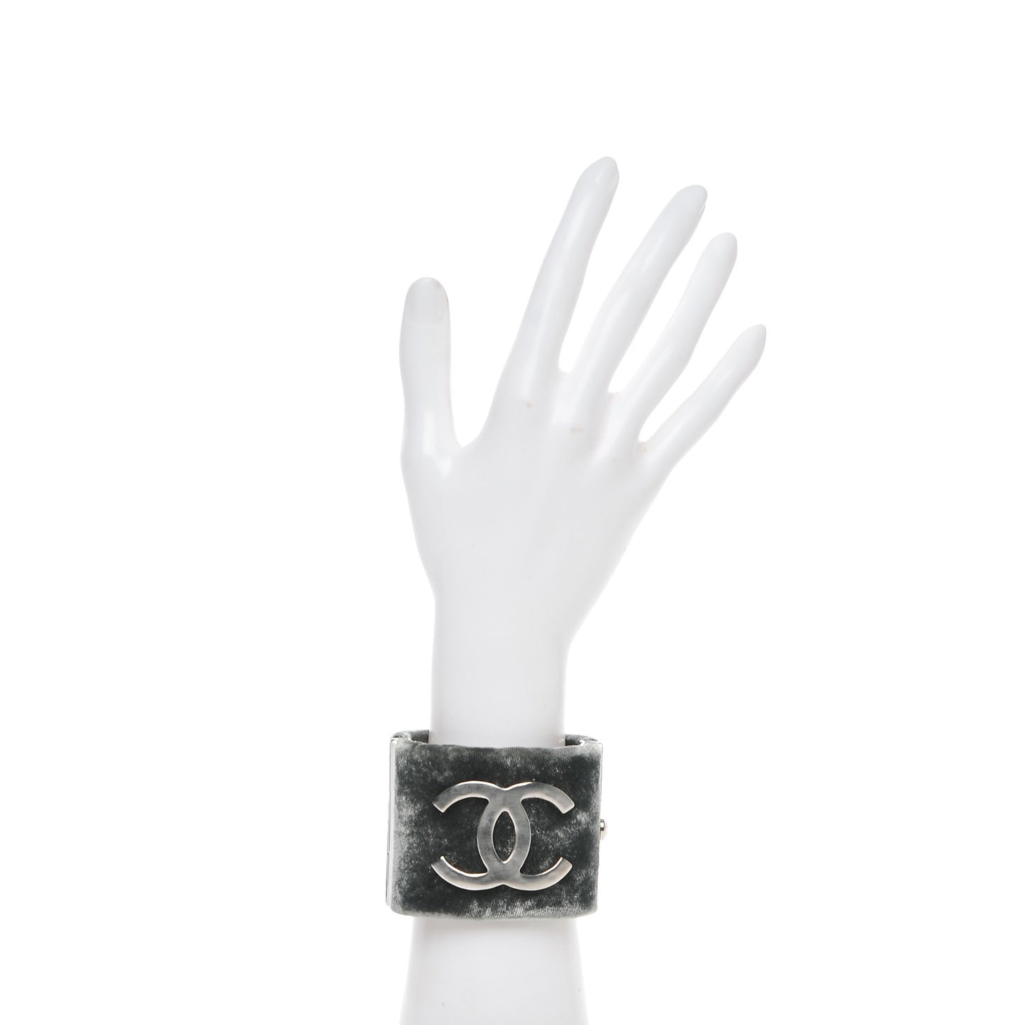 Velvet CC Cuff Silver Grey