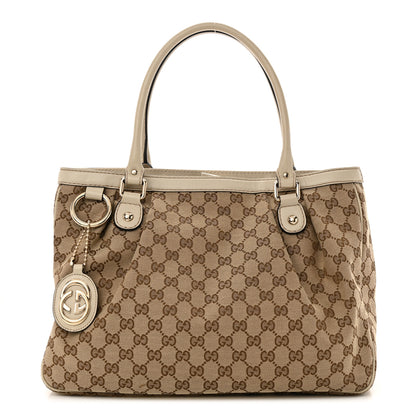 Gucci Monogram Medium Sukey Top Handle Tote Off White 1 of 12