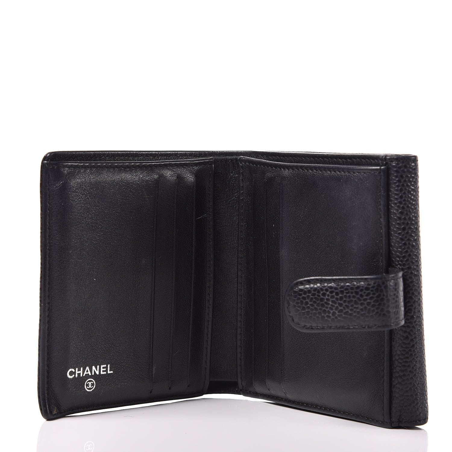 Chanel Caviar Timeless CC Compact Flap Wallet Black 5 of 9
