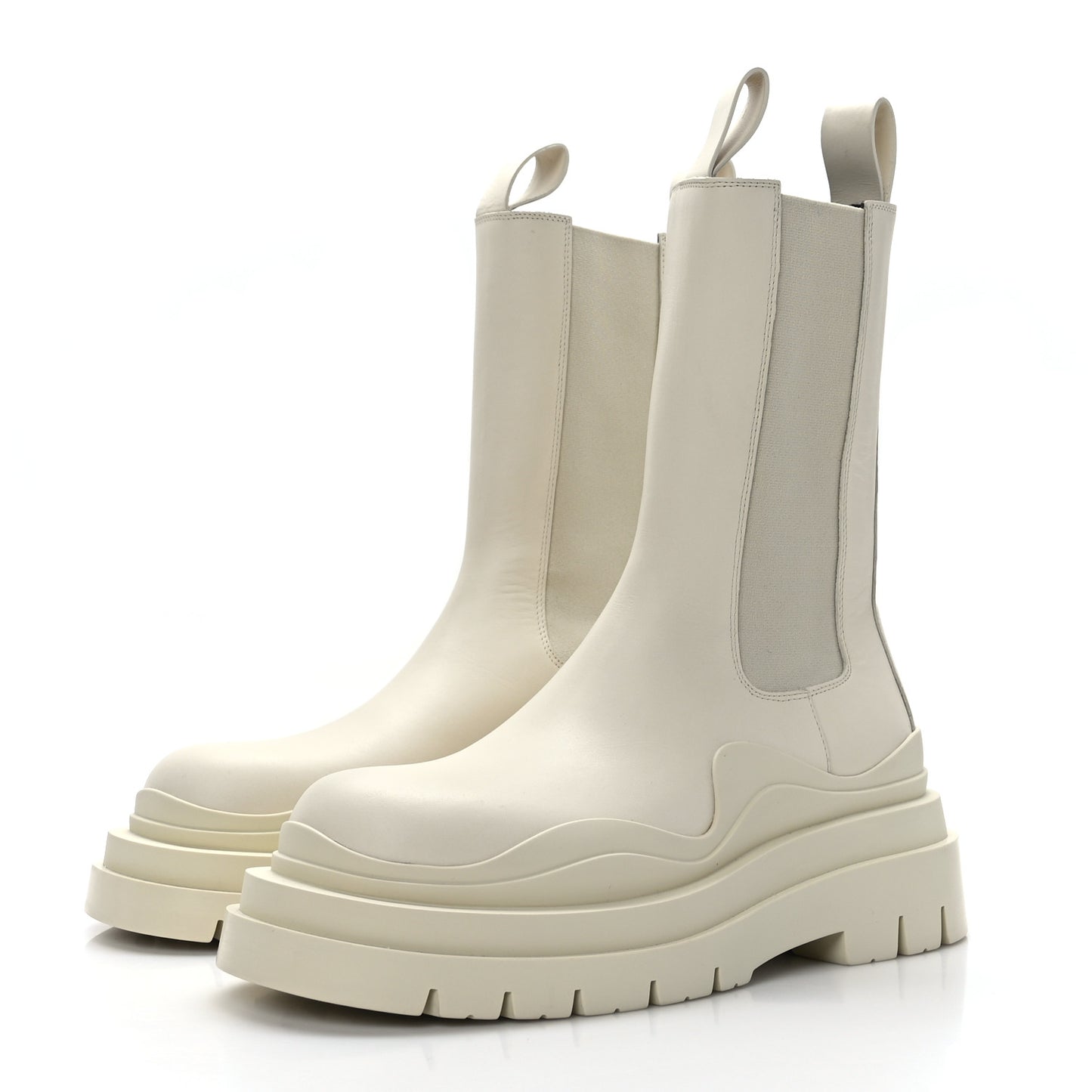 Calfskin The Tire Chelsea Boots 38 Sea Salt
