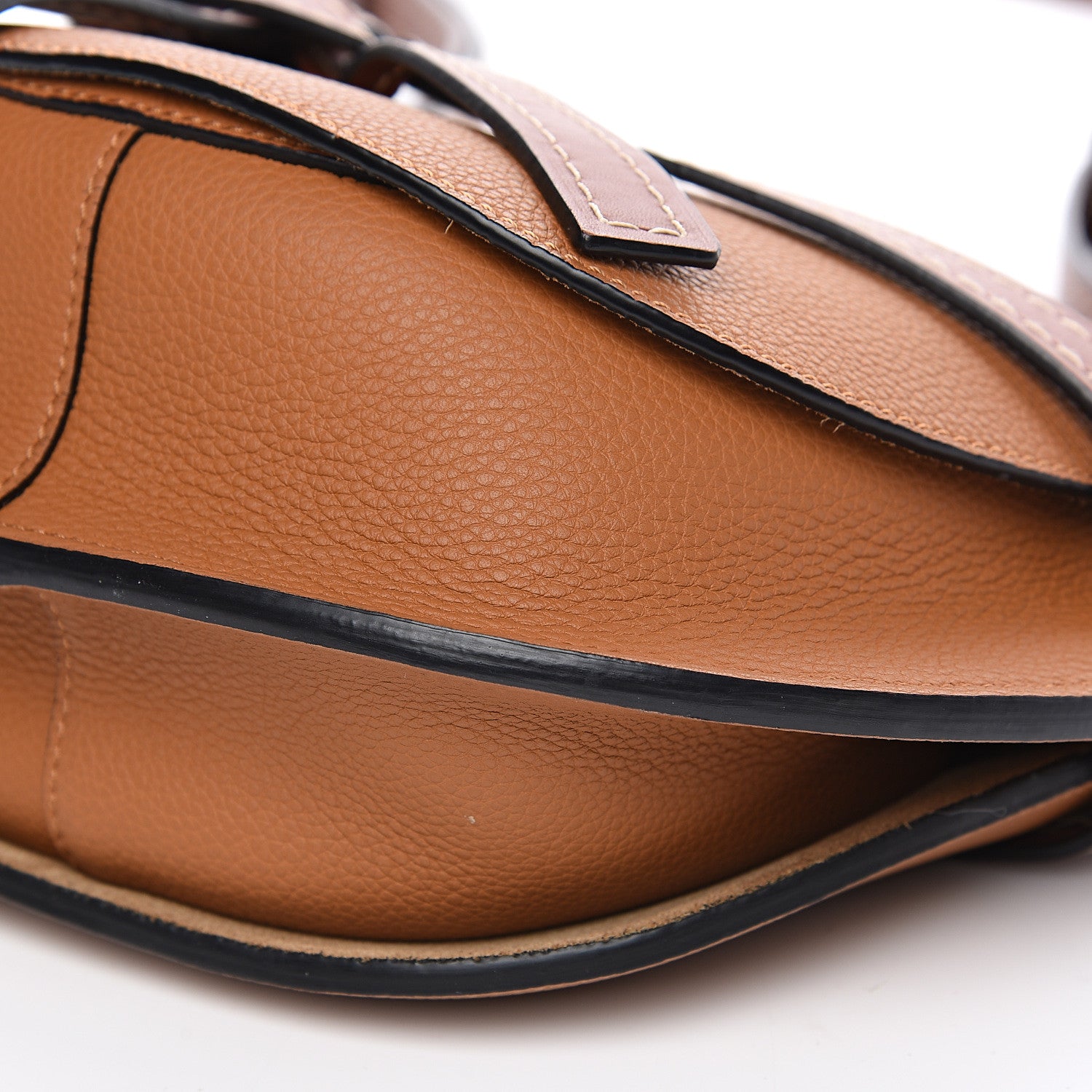 Loewe Grained Calfskin Small Gate Crossbody Bag Caramel Pecan 7 of 10