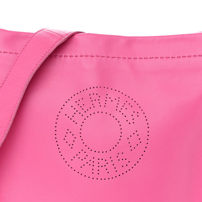 Hermes Lambskin Clou De Selle Pouch Rose Tyrien 8 of 14