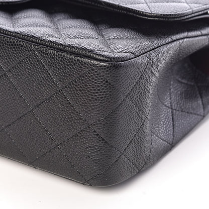 Chanel Caviar Quilted Jumbo Double Flap Black 9 of 11