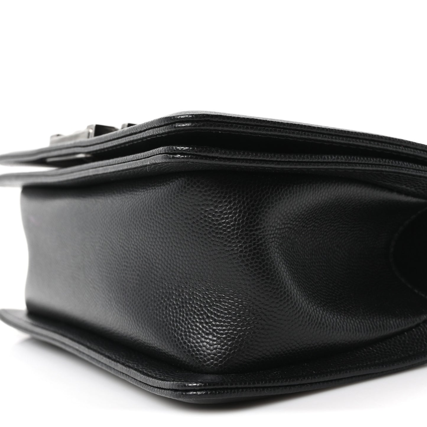 Caviar Quilted Small Boy Flap Black