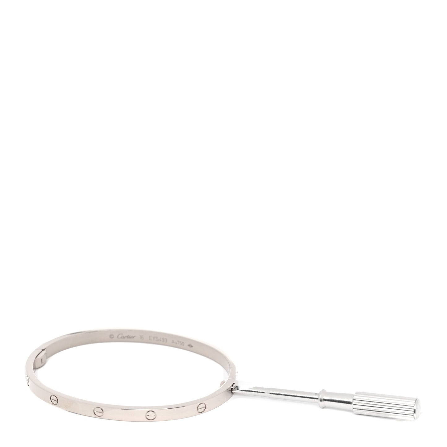 18K White Gold Small LOVE Bracelet 16