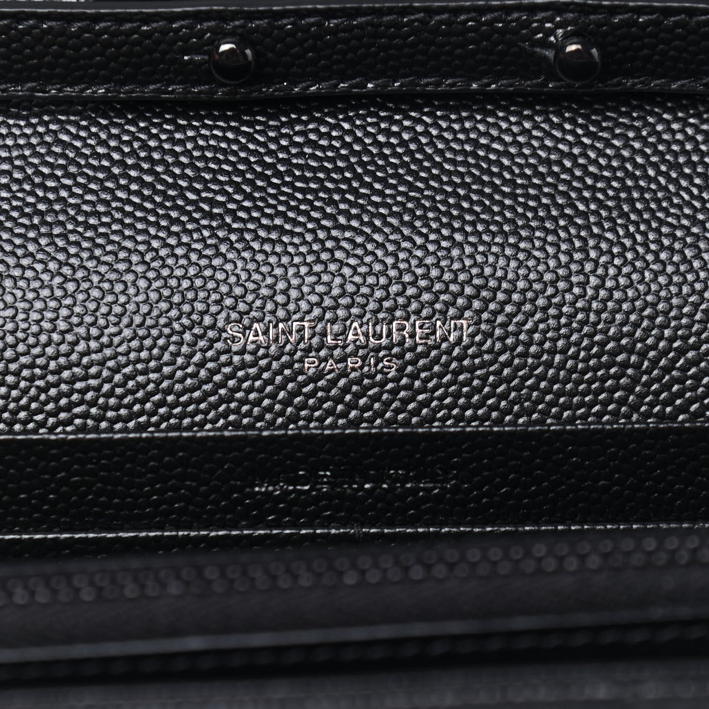Grain De Poudre Matelasse Chevron Monogram Chain Wallet Black