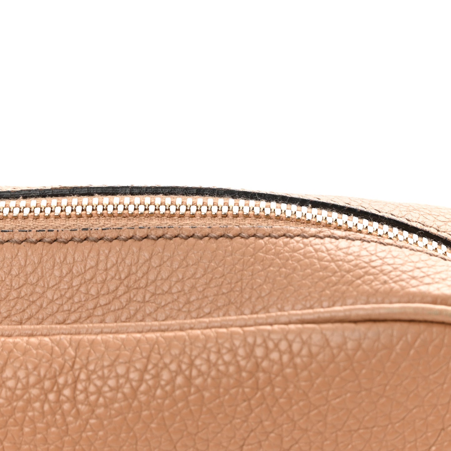 Pebbled Calfskin Small Soho Disco Bag Camelia