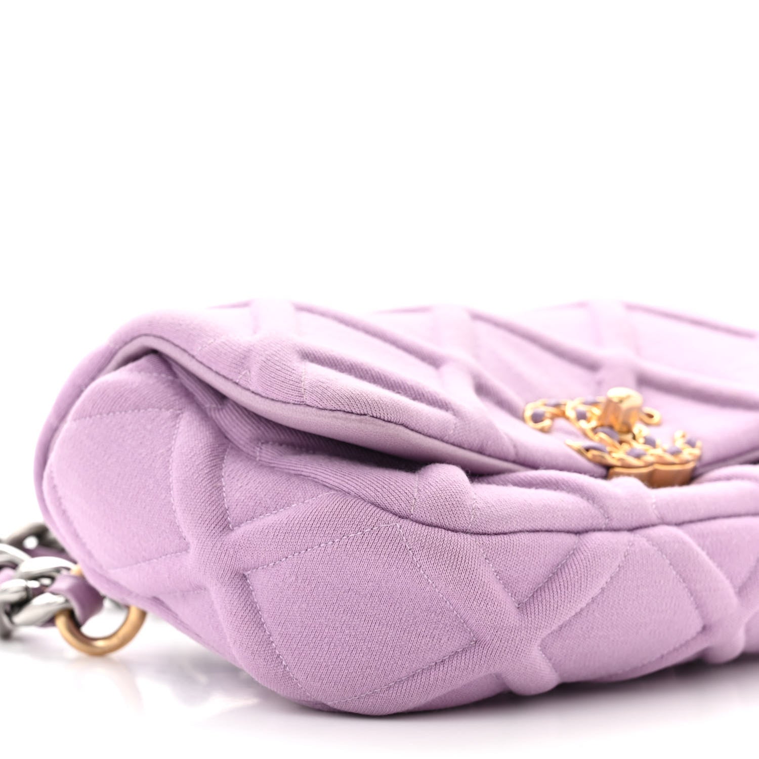 Chanel Jersey Quilted Chanel 19 Waist Bag Purple 9 of 11