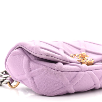 Chanel Jersey Quilted Chanel 19 Waist Bag Purple 9 of 11