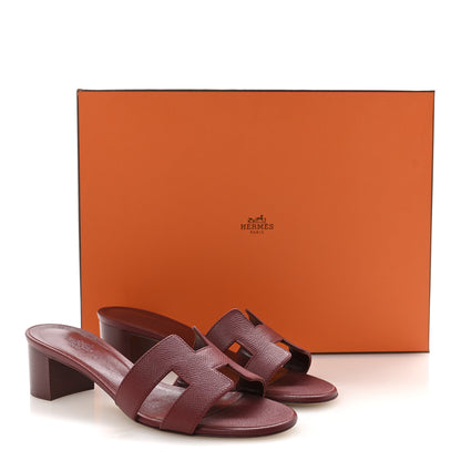Hermes Epsom Oasis Sandals 37 Rouge H 10 of 10
