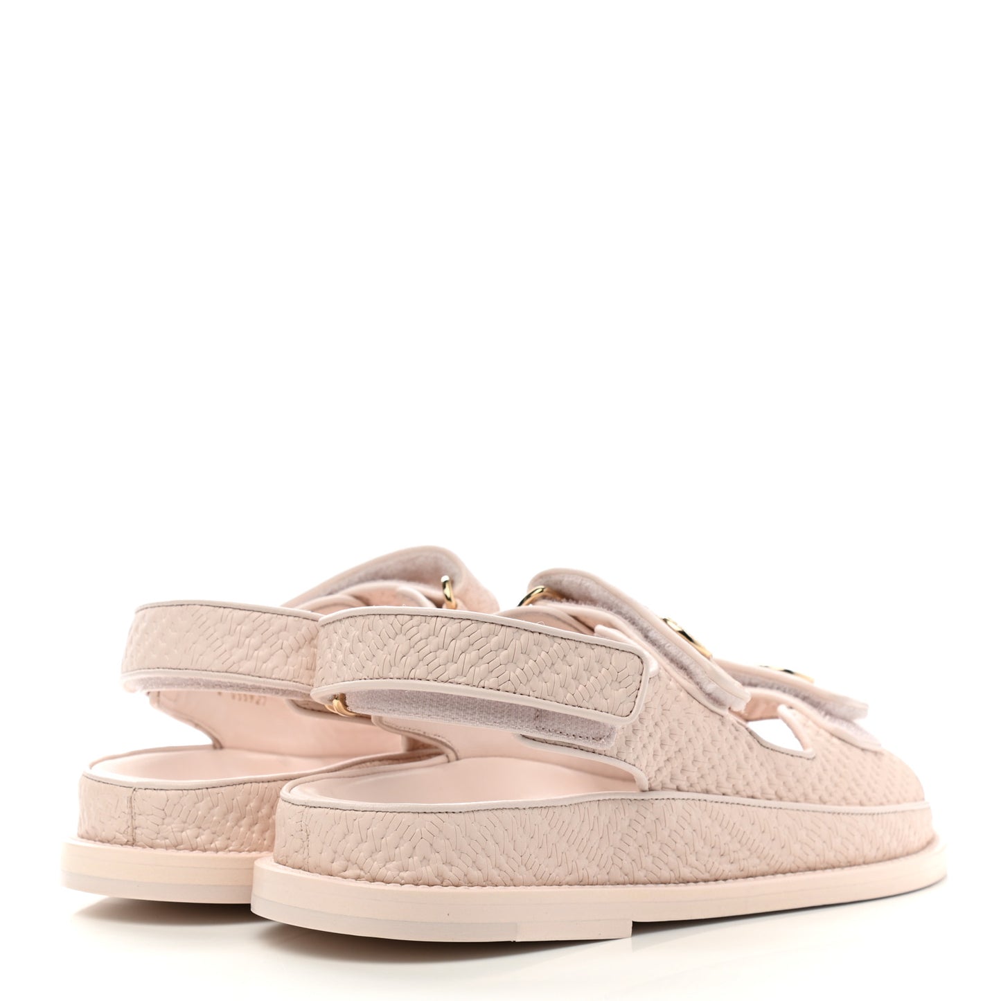 Calfskin Printed Velcro Dad Sandals 36.5 Pink